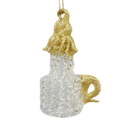 Spunglass Ornament - Gold Candlestick