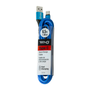 USB type C 6.5 foot Sync/Charge Cable - Blue