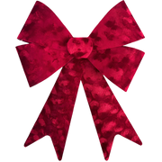Elegant Luxury Deep Red Velour Bow