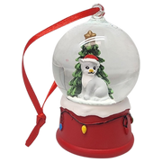 Charming Kitty Snow Globe Ornament - Grey Cat