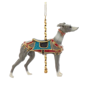 Resin Carousel Ornament - Greyhound