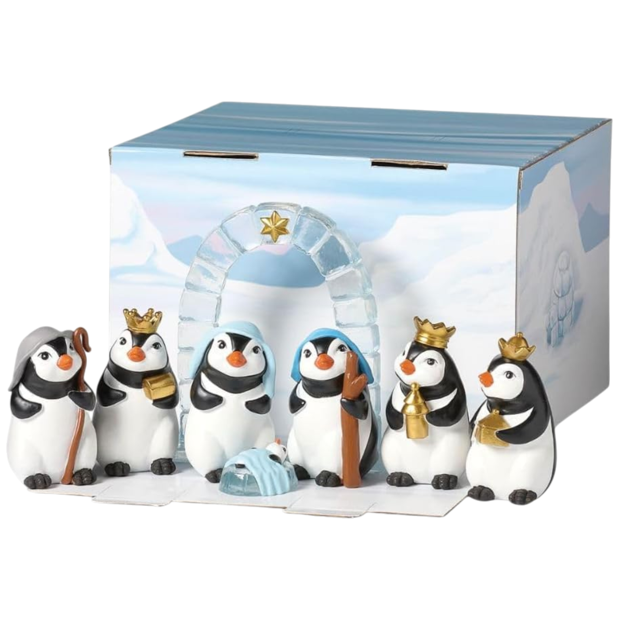 Penguin Pageant Nativity Set – 7 Piece Set