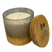 Candle in a Mercury Glass Jar - 4 Inch - Fresh Linen Scented