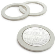 Bialetti 3 Gasket + 1 Filter for 3/4 Cups by Homeportonline