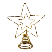 Gold Star Tree Topper with 30 Warm White Lights