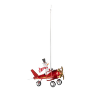Springy Snowman Bi-plane Ornament