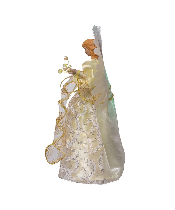 LED Fiber Optic Gold Angel Treetop