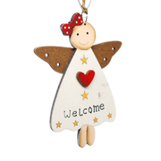 Christmas Heart and Star Angel Ornament