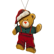 Barnaby's Cozy Christmas: Hand-Painted Plywood Ornament