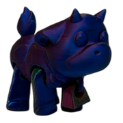 Barnyard Cow - Metallic Rainbow  Color