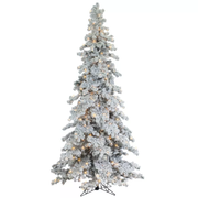 9 Foot Heavy-Flocked Layered Spruce - 750 Clear lights