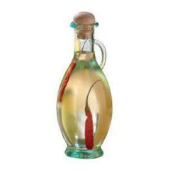 Oil & Vinegar Dispenser Bottle Glass Tuscany 250ml Wood Cork by Homeportonline