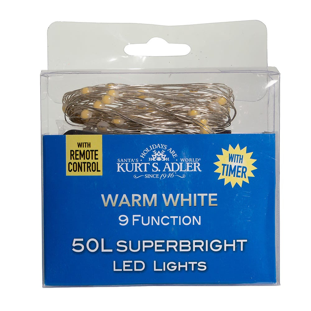 Warm White LED Multifunction Silver Wire Fairy Light Set