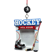 Hockey Photo Frame Ornament