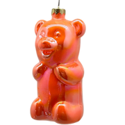 Glow In The Dark Bear Ornament - Orange
