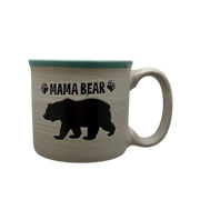Mama Bear - Drip Glaze Mug - Aqua