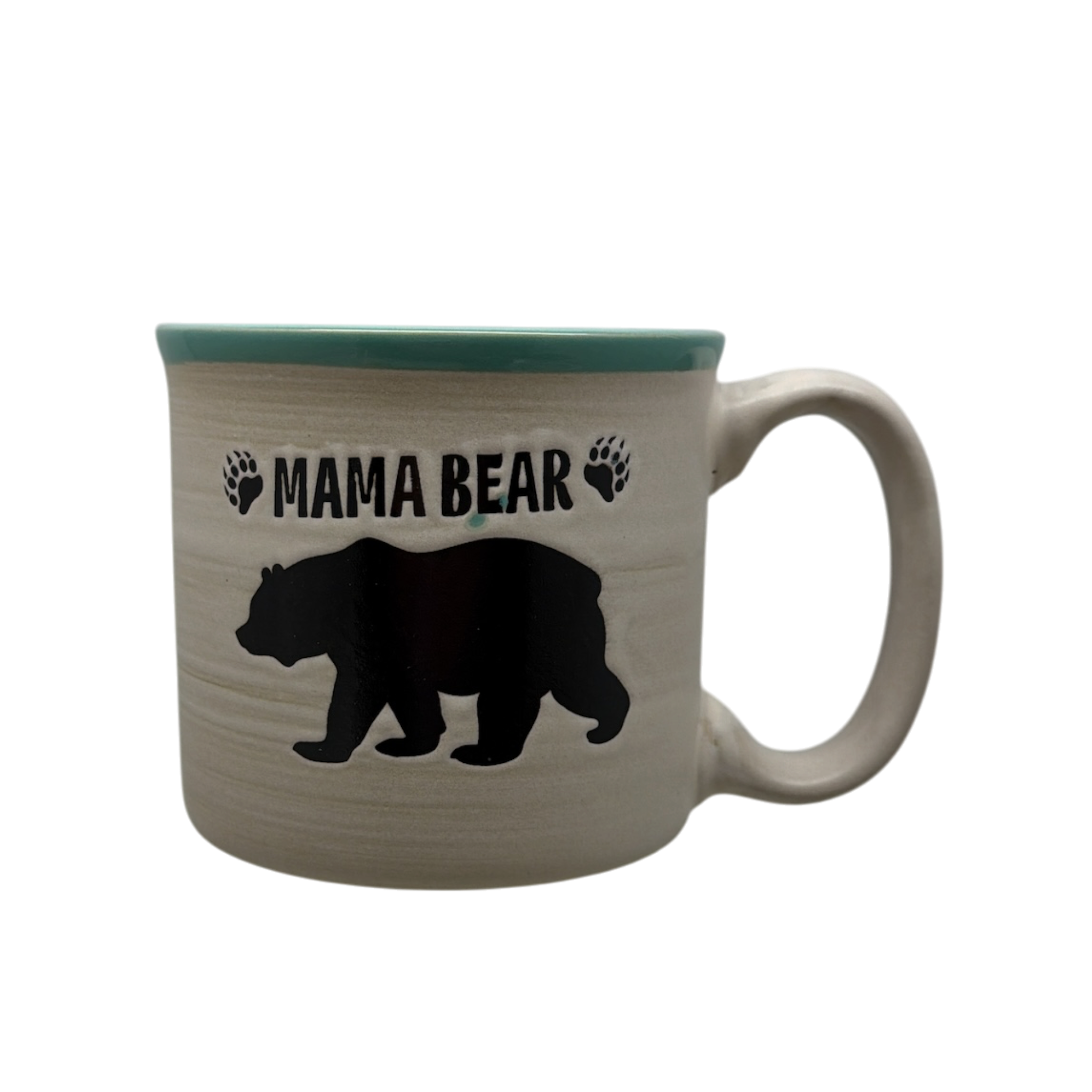 Mama Bear - Drip Glaze Mug - Aqua