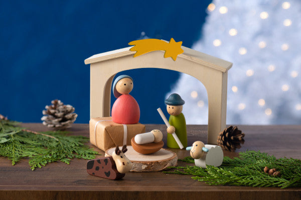 Classic Wooden Nativity Play Set