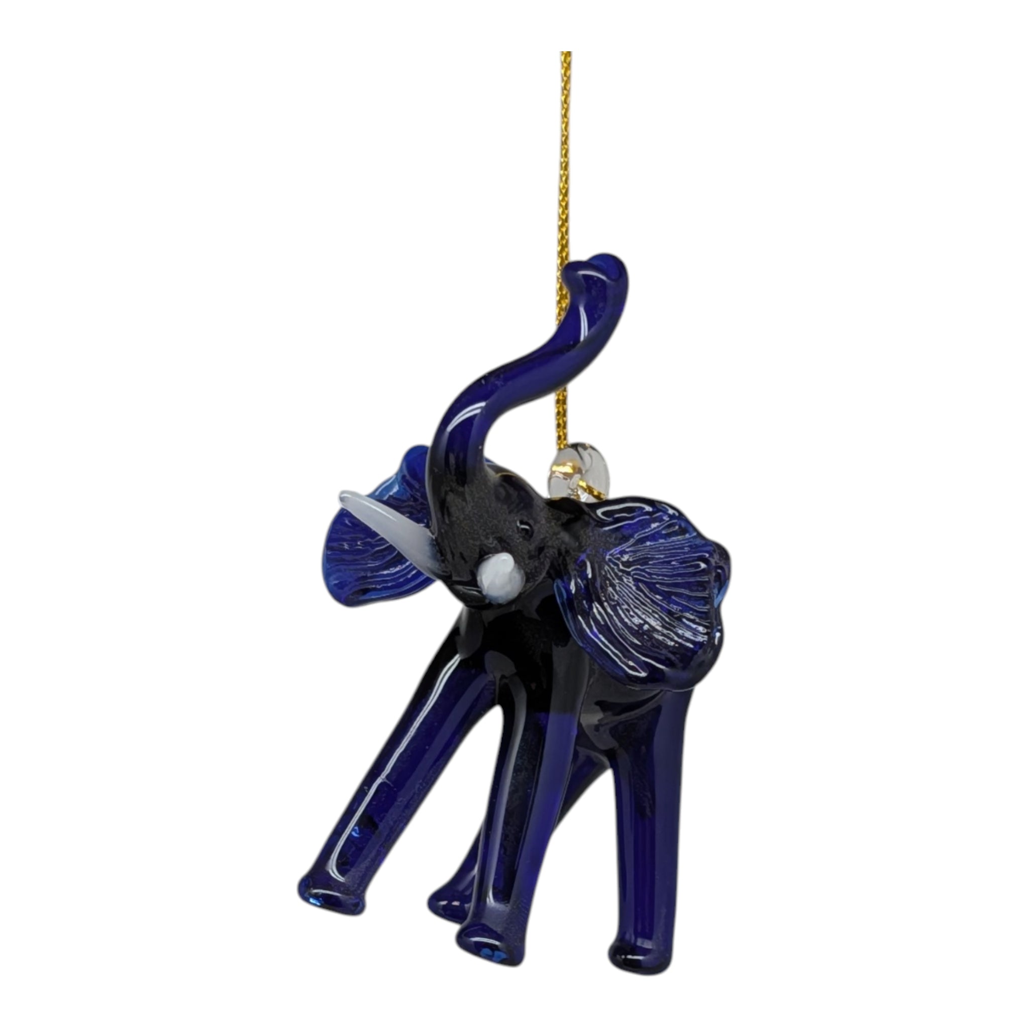The Egyptian Glass Saphire Elephant Ornament