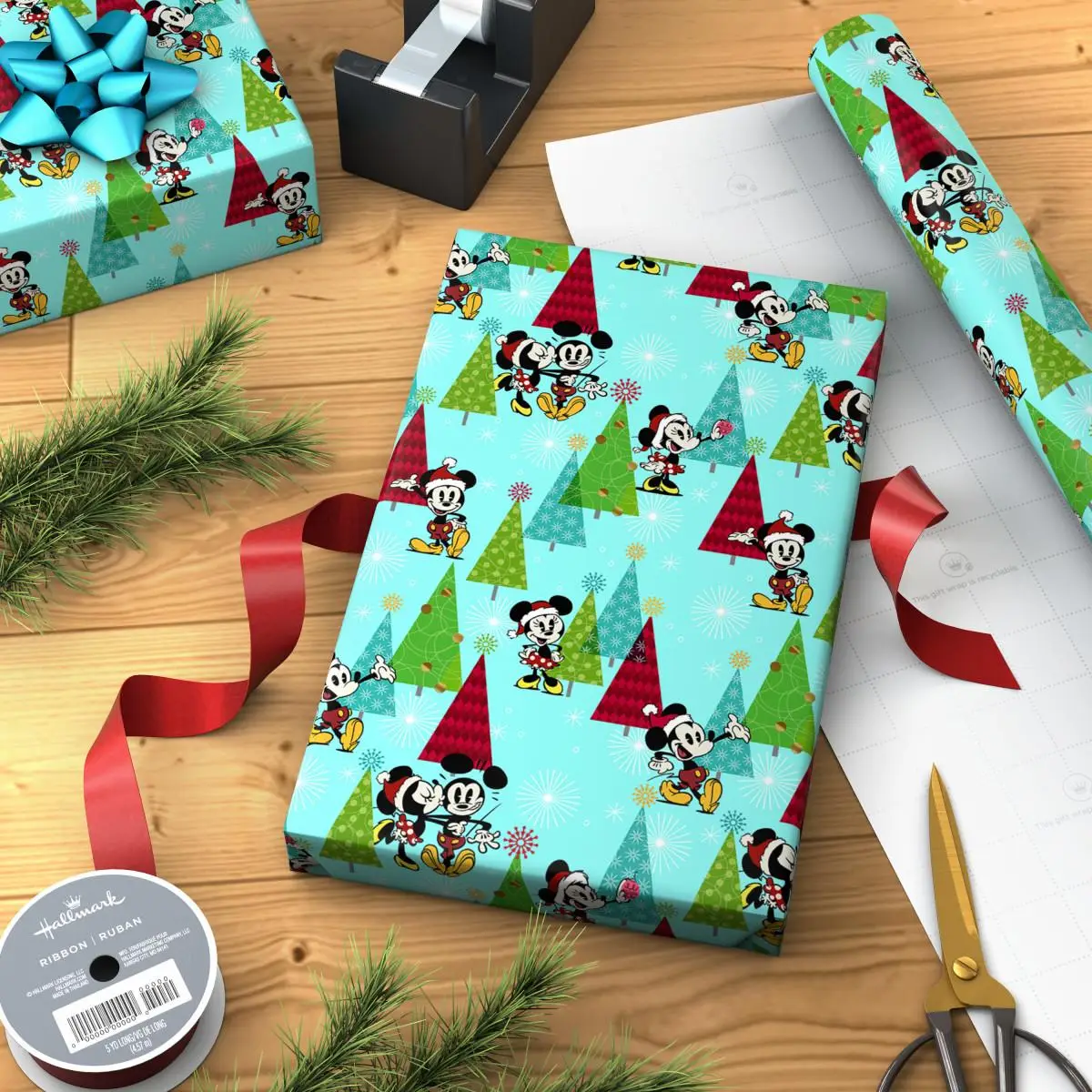 Mickey and Minnie Mouse Wrapping Paper
