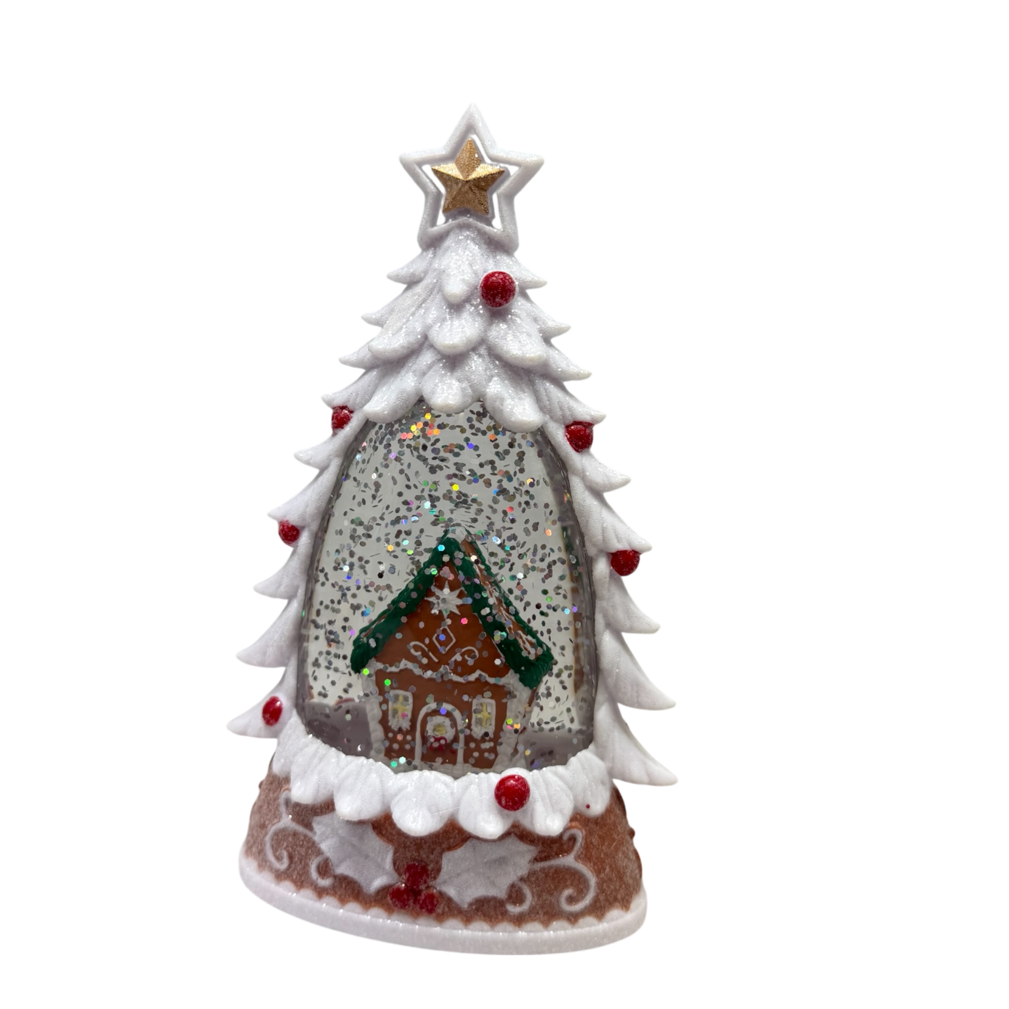Lighted Gingerbread House Water Globe