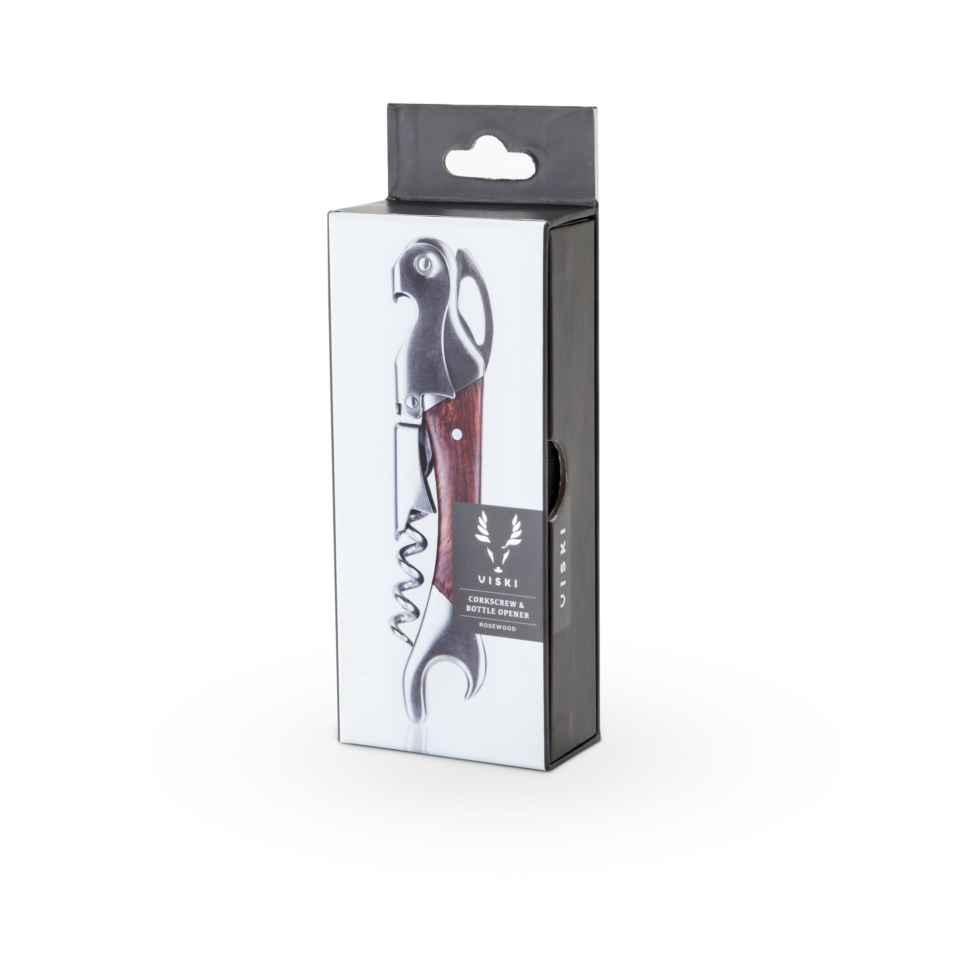 Viski Admiral Double Opener Corkscrew in Stainless Steel by Homeportonline