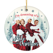 White Christmas Movie Ceramic Ornament