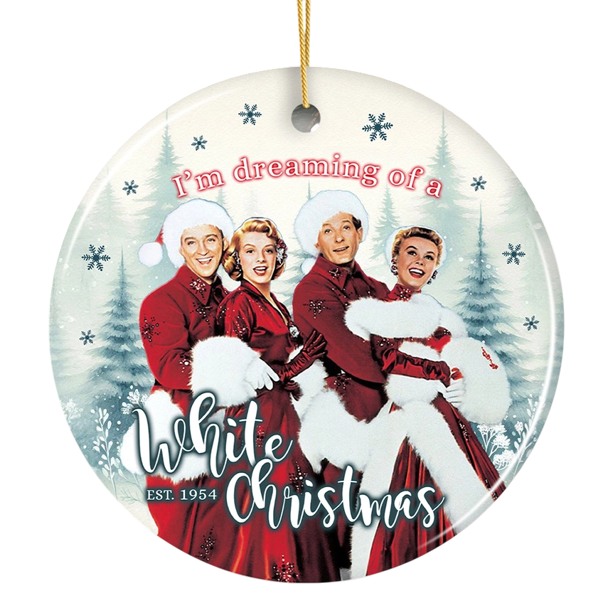 White Christmas Movie Ceramic Ornament
