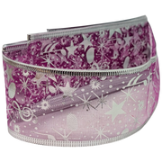 Sheer Wire-edged 2 inch Ribbon - 6 Feet - Lilac