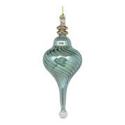 Sage Green Swirled Perfume Bottle Ornament