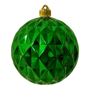 6" (150mm) Commercial Shatterproof Ball Ornament - Shiny Blarney Green Diamond