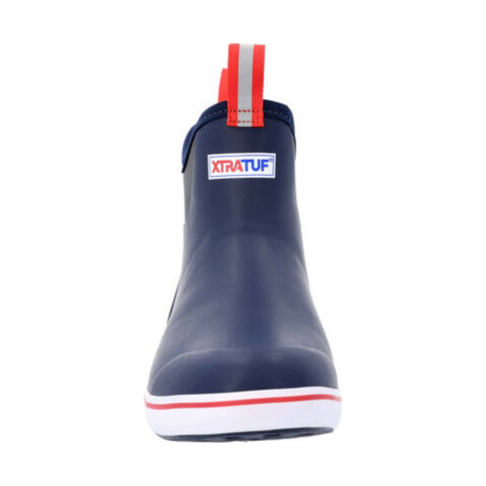 Xtratuf Men's 6 Inch Ankle Deck Rain Boot - Navy/Red by Lenny's Shoe & Apparel