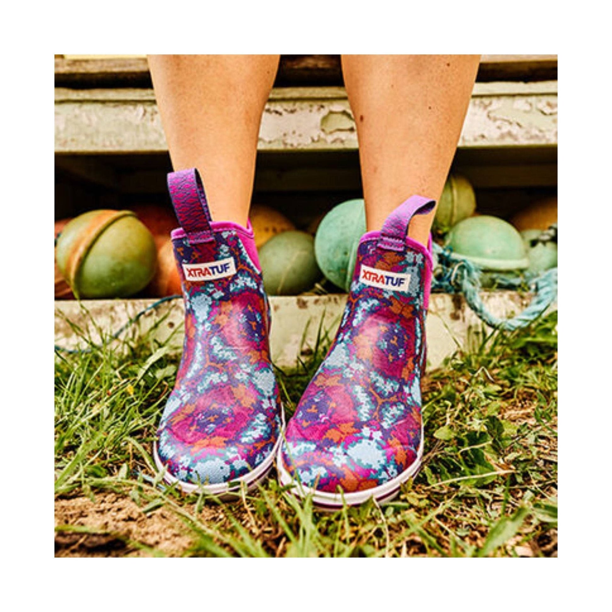 Xtratuf Women's Kaleidoscope Scales 6 Inch Ankle Deck Boot - Kaleidoscope by Lenny's Shoe & Apparel