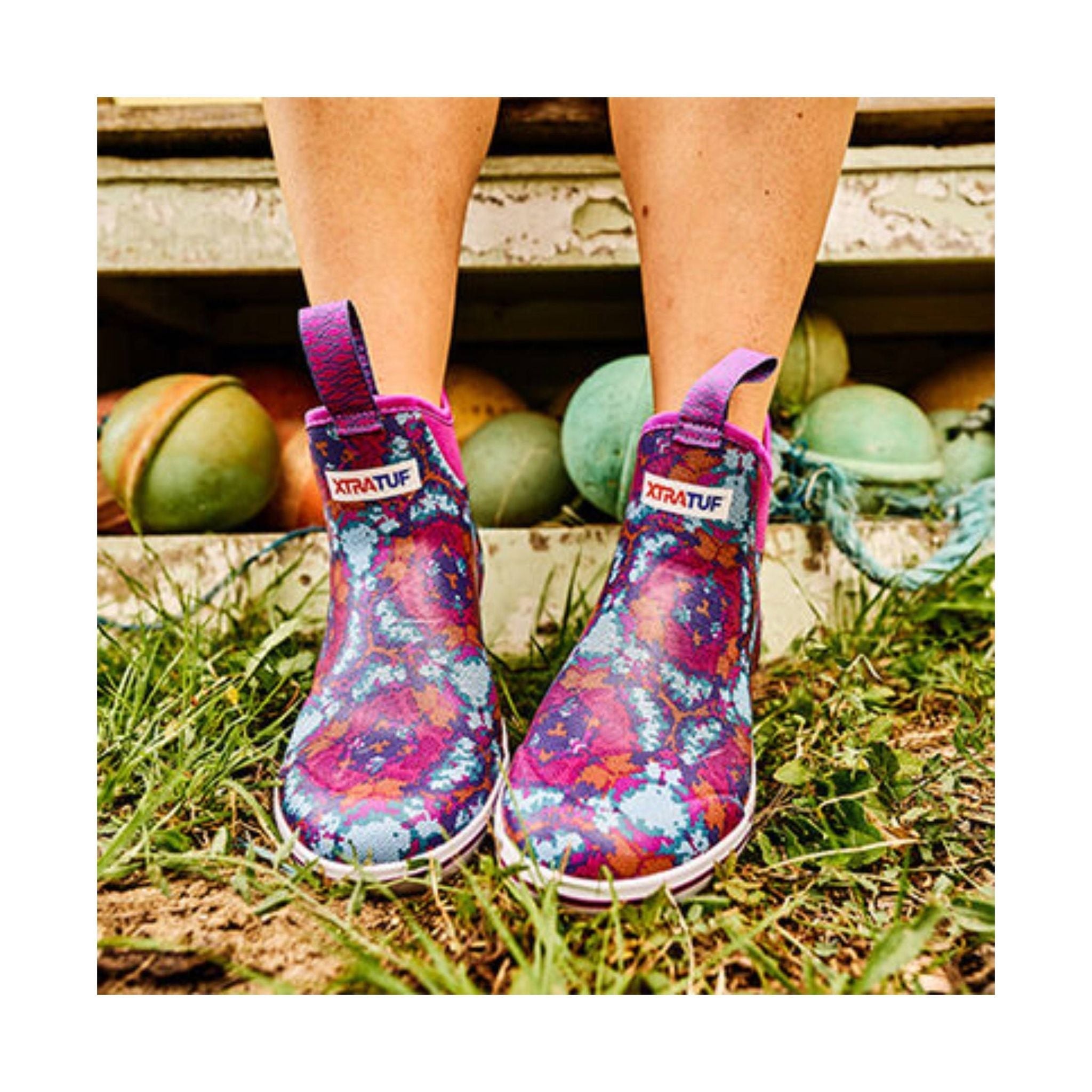Xtratuf Women's Kaleidoscope Scales 6 Inch Ankle Deck Boot - Kaleidoscope by Lenny's Shoe & Apparel