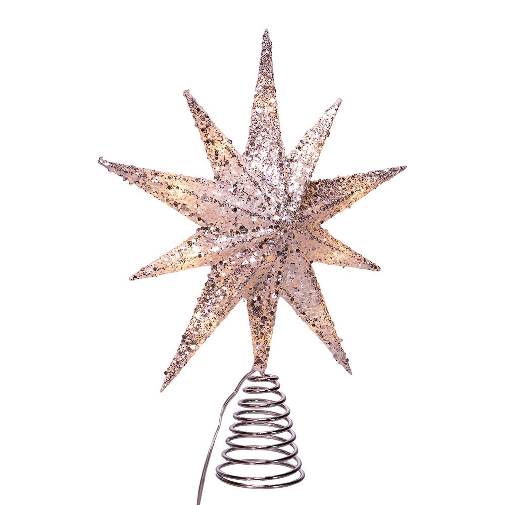 Lighted Bethlehem Star Tree Topper - 12 Inch