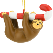 Candy Cane Sloth Animal Christmas Ornaments