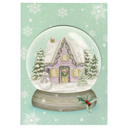 Snow Globe Cottage Christmas Card