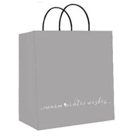 Kraft Jumbo Square Christmas Gift Bag - Warm Winter Wishes