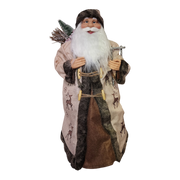 Woodland Cone Santa - Holding a Sled - 24 Inches Tall