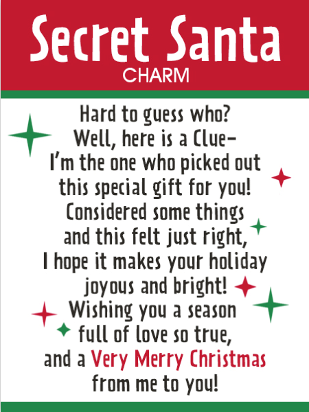 Secret Santa Ornament Charm