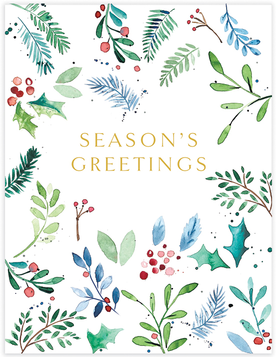 Petite Greetings Card Set (Season's Greetings Botanicals)