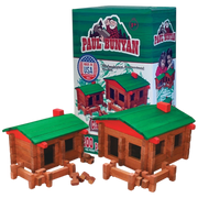 All Wooden 200-Piece Log Cabin Building Set