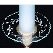 Single Glass Bobeche - Etched Leaves