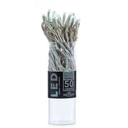 50-Light 5mm Cool White Twinkle LED White Wire Light Set