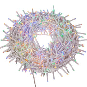 600-Light Multicolor LED White Wire Rice Light Garland