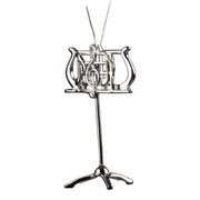 Music Stand Ornament - Silver - 3.5 Inch