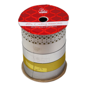 3/4 Inch Curling Ribbon - 5 Colors - 8 Feet Each - Stars/White/Silver/Yellow/Grey