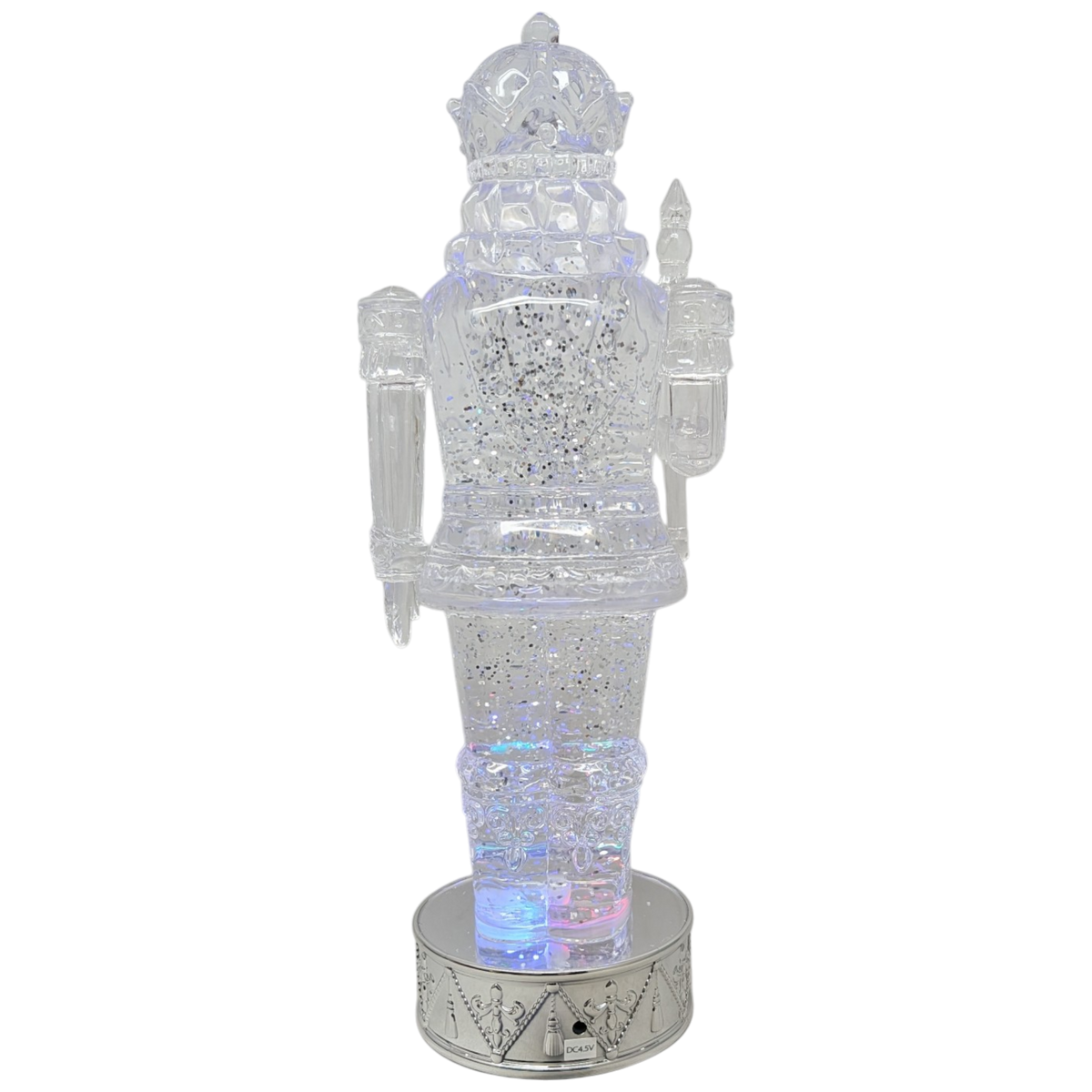 Spinning Water Globe Toy Soldier - Silver Base