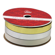 3/8 Inch Curling Ribbon - 3 Colors - 24 Feet Each - White/Silver/Gold