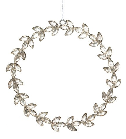 Rhinestone Wreath Ornament -